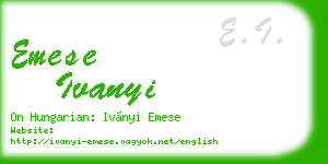 emese ivanyi business card