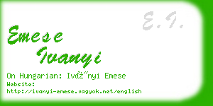 emese ivanyi business card